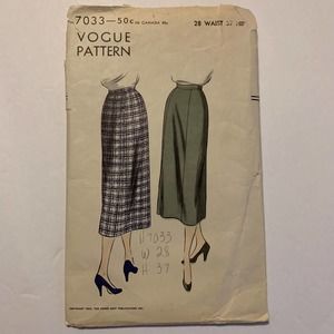 Vogue #7033 Vintage 1950's Skirt Pattern